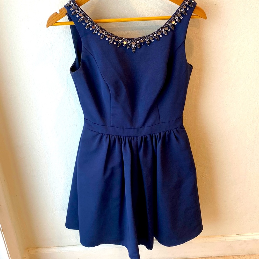 Navy blue cocktail dress